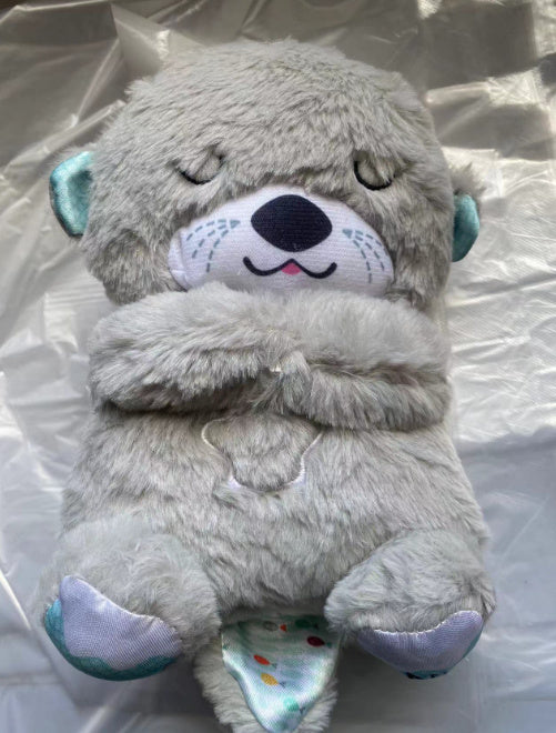 Cross-border New Breathing Lamb Baby Sleeping Soothing Sleep Music Plush Toy